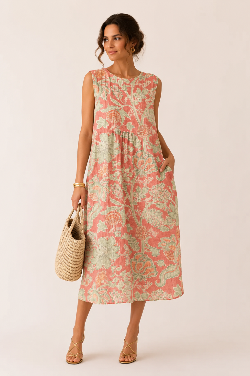 Iris Vestido Midi Floral