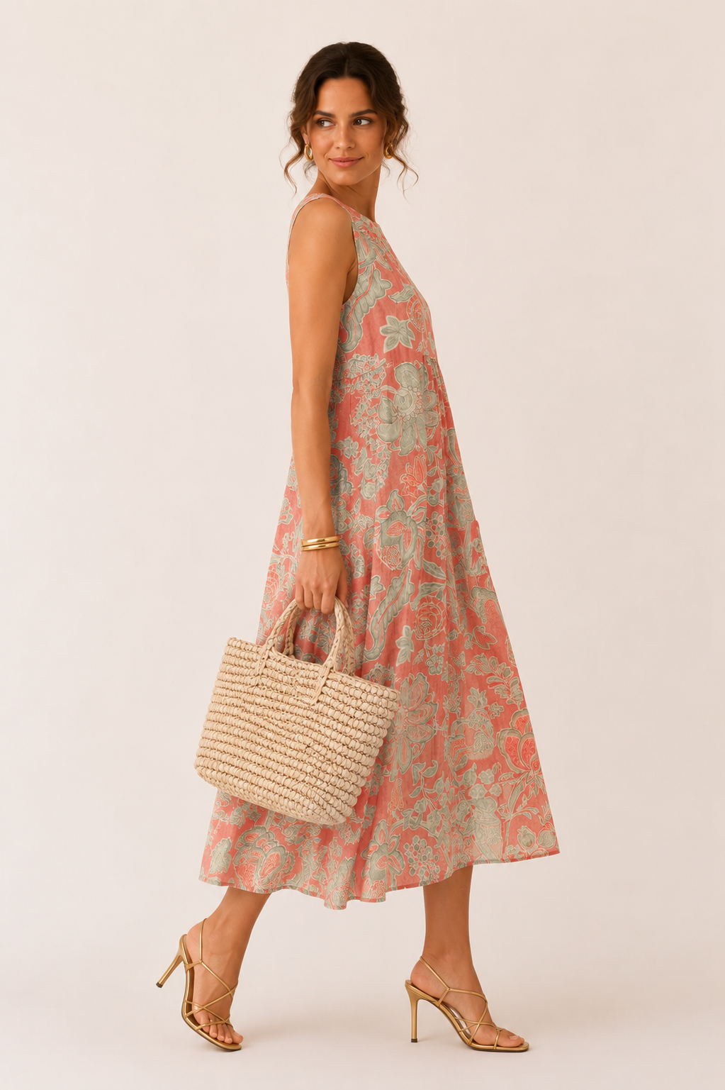 Iris Vestido Midi Floral