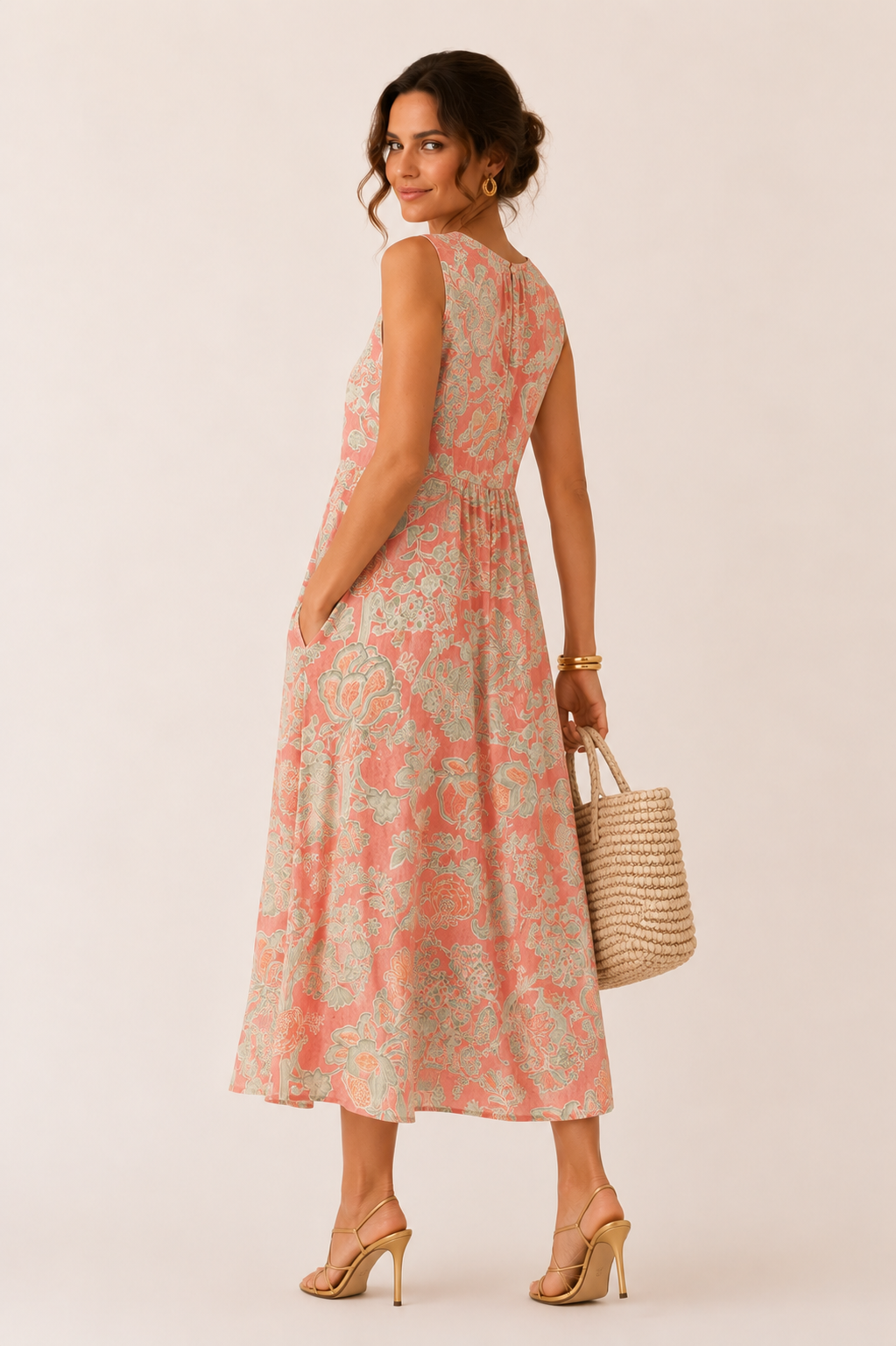 Iris Vestido Midi Floral