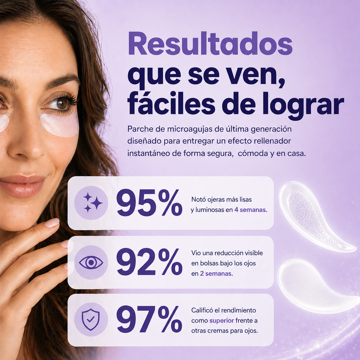 Parches MicroAgujas + Ácido Hialurónico y Colágeno