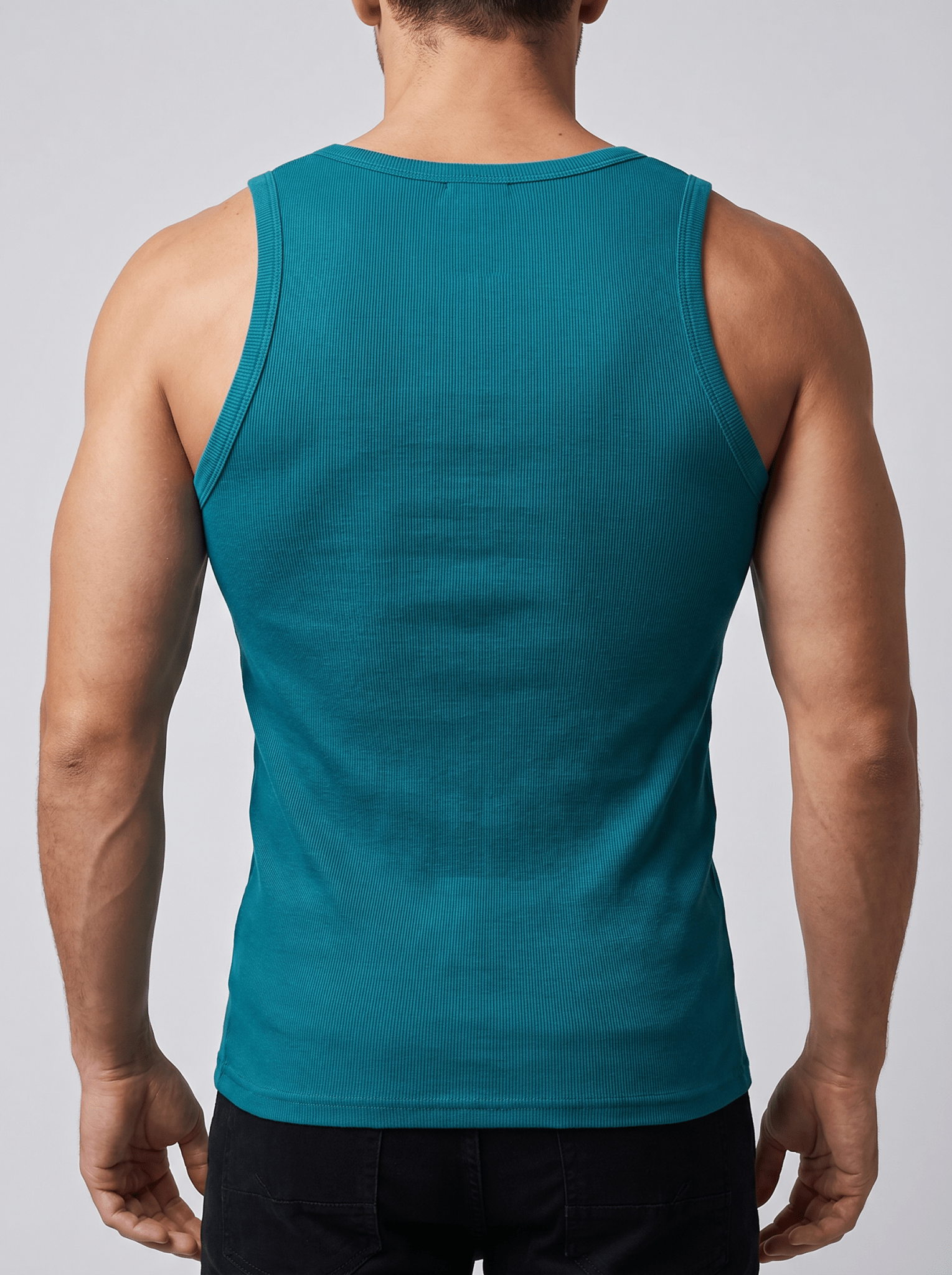 Camiseta Kael™ – Canalé Estructurado con Cuello Cuadrado