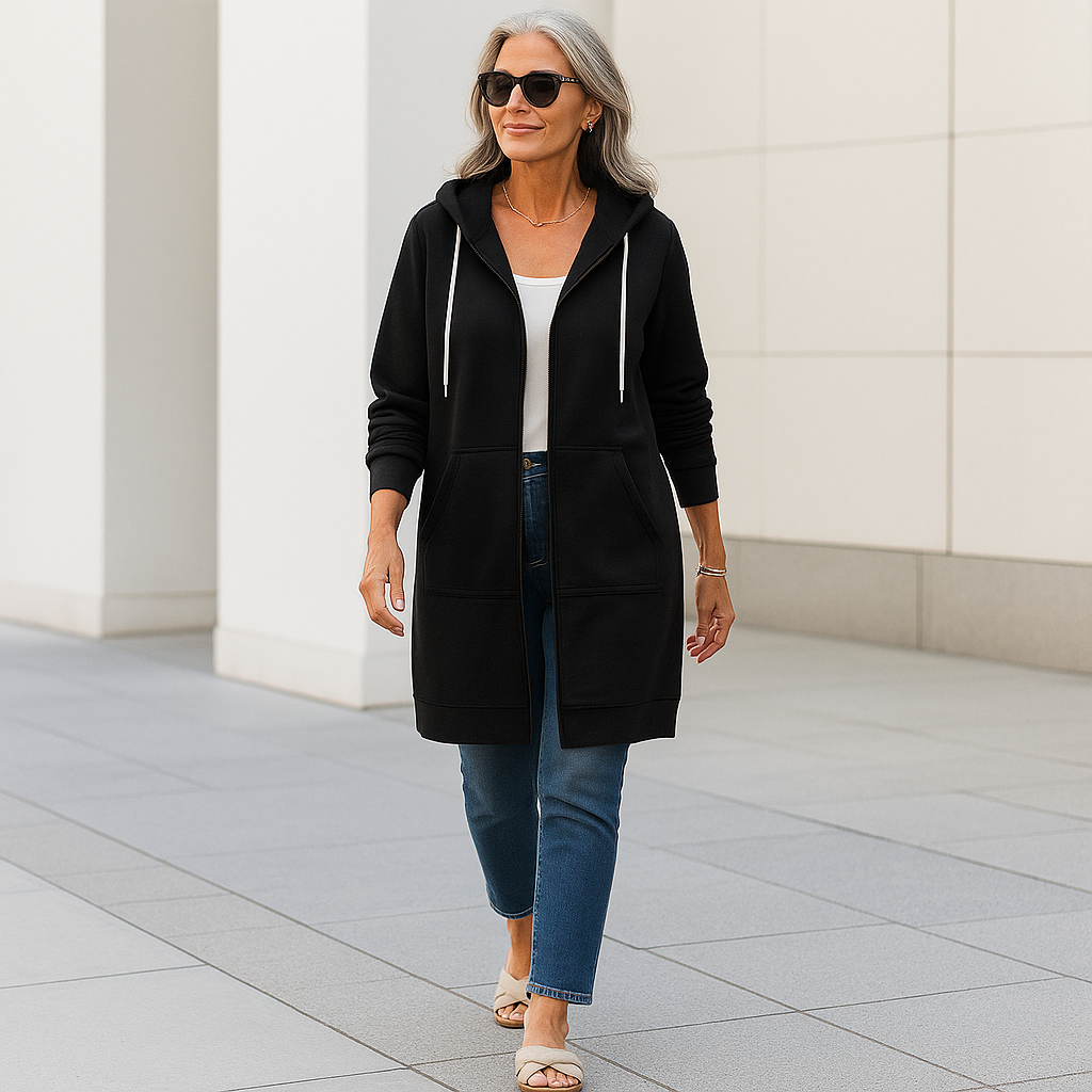 Abrigo Largo con Capucha · Brisa